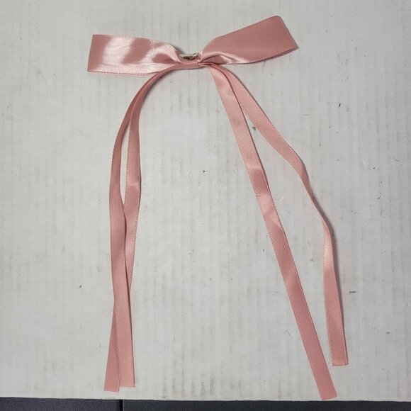 Revolve Shashi Set Of 3 Elsa Green & White Long Satin Alligator Clip Hair Bows - Picture 2 of 7